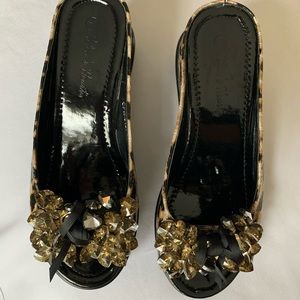 Helens Hearts Leopard Slides